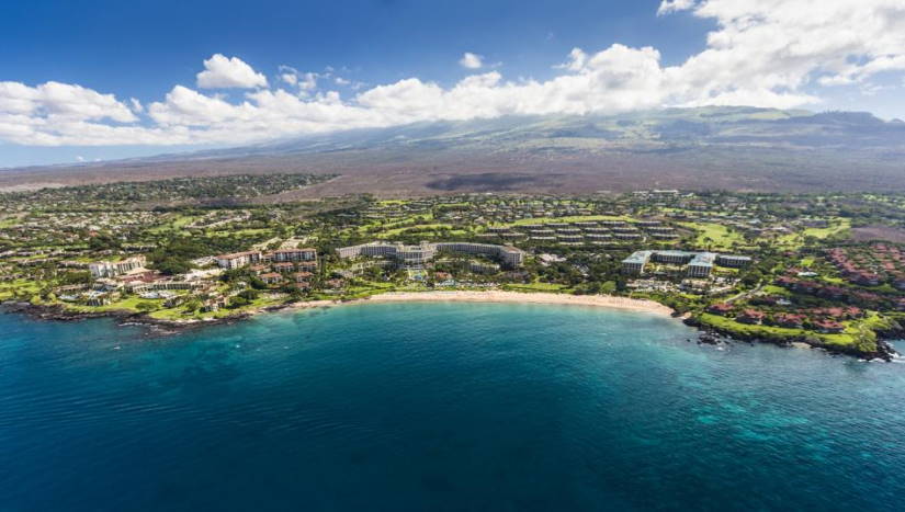 Aerial view of Maui and its beaches