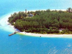Aerial view of Sanibel Island Florida